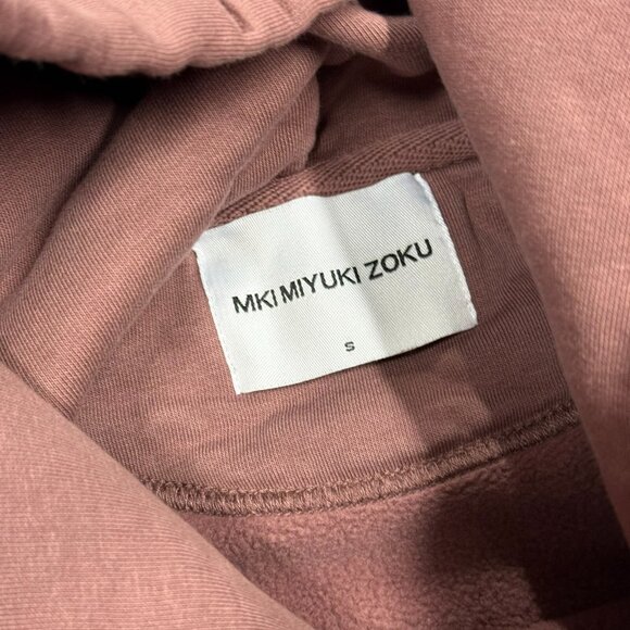 Mki Miyuki Zoku Hoodie Spellout Graphic Pullover Red Oversized XS - Picture 5 of 7